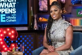 Monique Samuels in a silver sequin dress on Watch What Happens Live