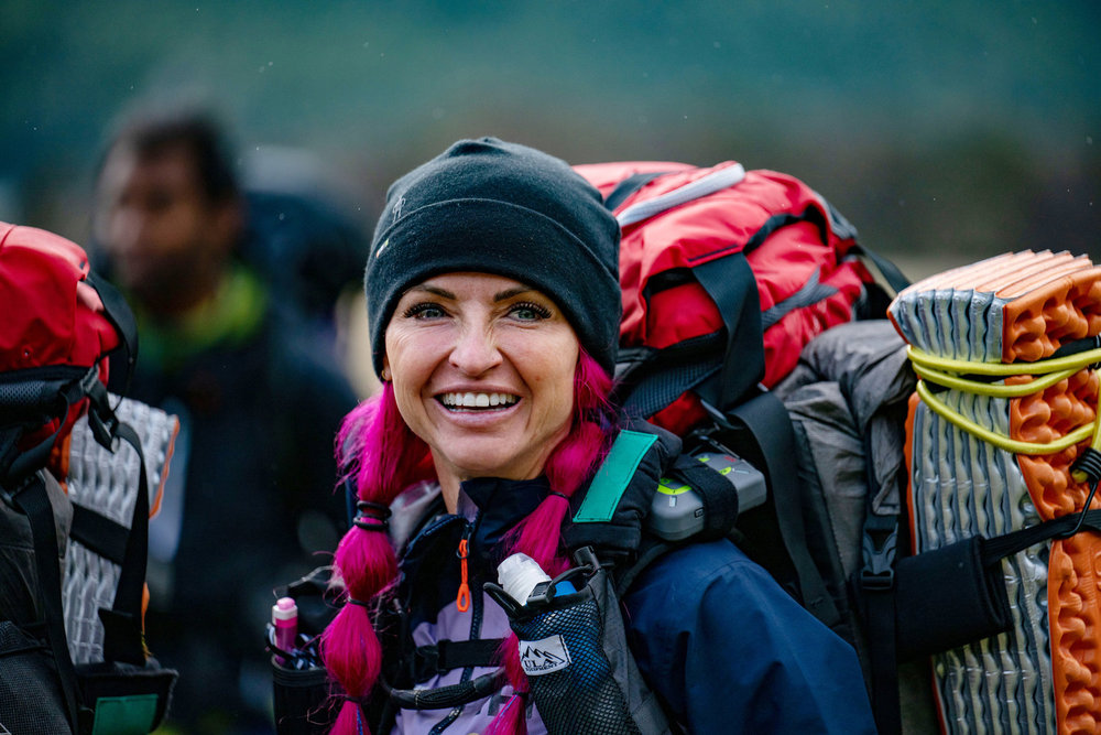 Ashley Paulson smiling at the camera on Race to Survive: New Zealand