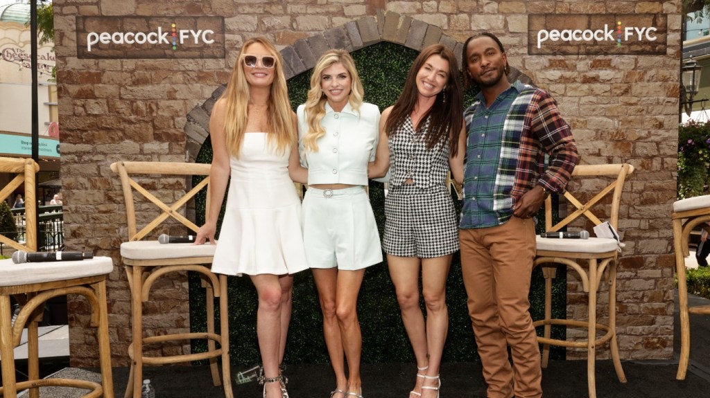Kate Chastain, Trishelle Cannatella, Parvati Shallow, Scott Evans at The Grove in Los Angeles for a Traitors pop-up event ahead of Season 3
