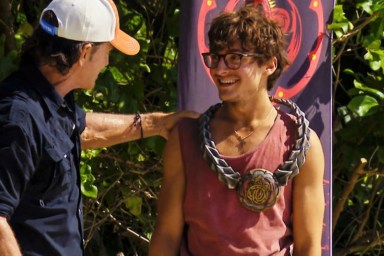 Jeff Probst and Carson from the Survivor New Era
