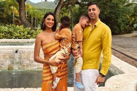 Jessel Taank and Pavit Randhawa with their two kids in Jamaica