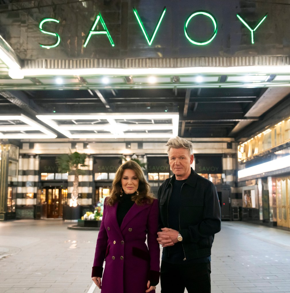 Lisa Vanderpump and Gordon Ramsay at the Savoy.