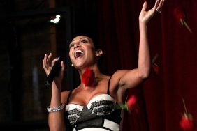 Melissa Gorga from Real Housewives of New Jersey displaying her singing talent.