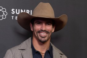 Jordan Wiseley in a brown cowboy hat