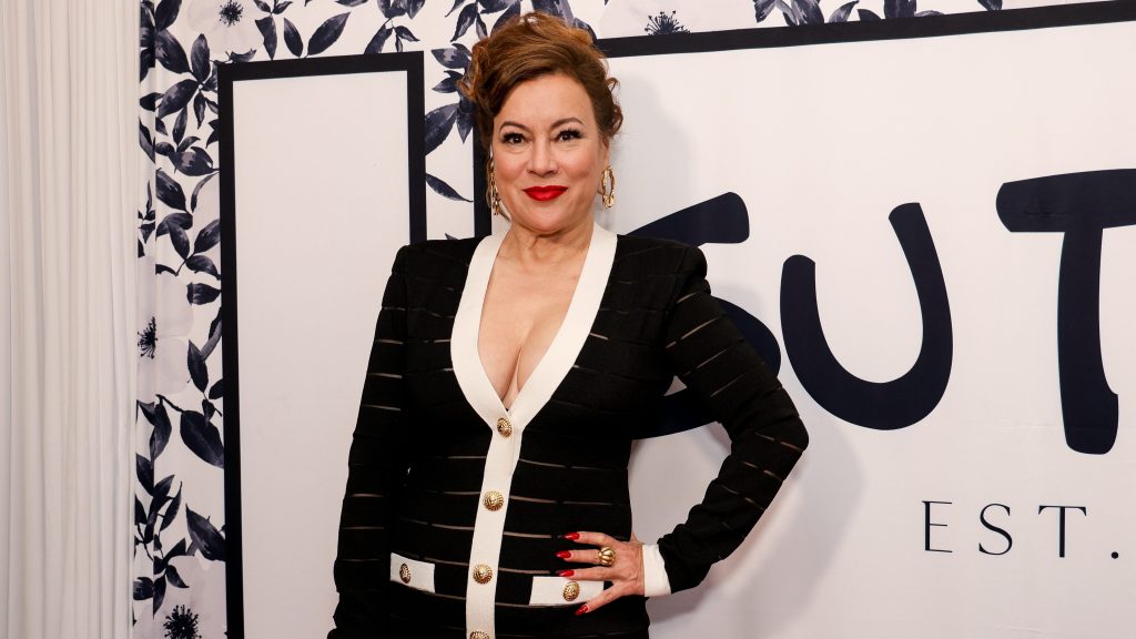 The gorgeous Jennifer Tilly at Sutton Stracke's fashion show.