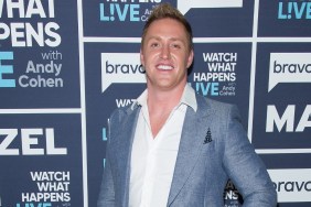 Kroy Biermann in a blue suit posing backstage at Watch What Happens Live