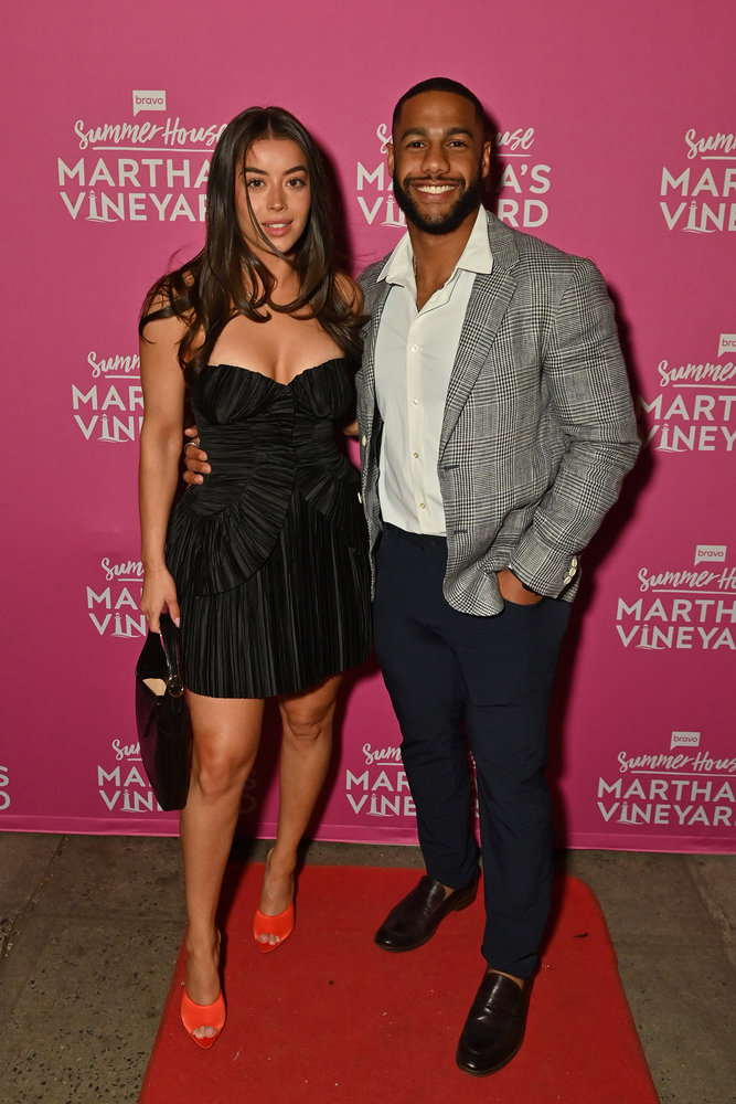 Natalie Cortes and Amir Lancaster at the Summer House: Martha's Vineyard Season 2 premiere 