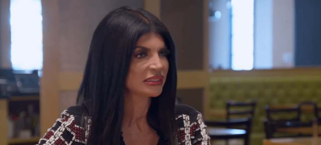 Teresa Giudice looking confused on Real Housewives of New Jersey Season 14.