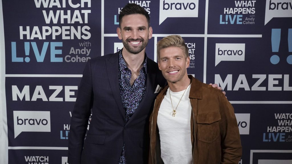 Summer House stars Kyle Cooke and Carl Radke at WWHL.