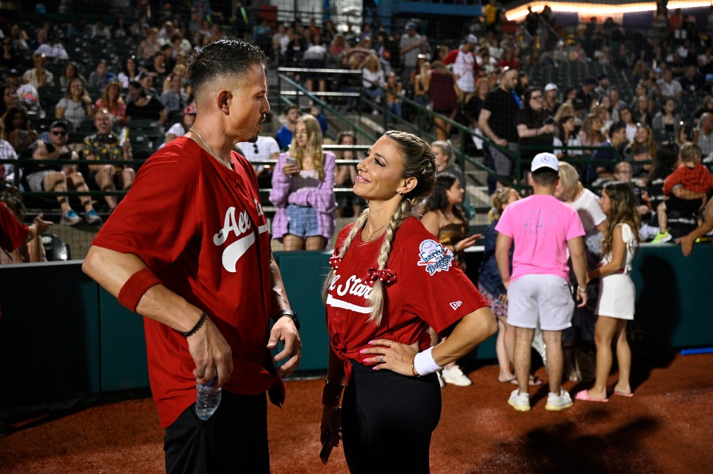 RHONJ's Nate and Danielle Cabral at a charity baseball game.