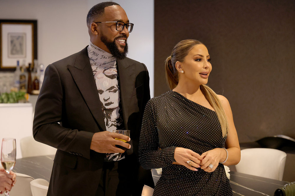 Larsa Pippen and now ex-boyfriend Marcus Jordan filming RHOM.