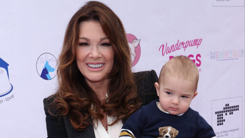 Lisa Vanderpump poses with her grandson Teddy Sabo.