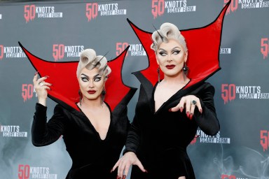 Dracrmorda and Swanthula Boulet, The Boulet Brothers and hosts of Dragula Season 6, which will guest star Jennifer Tilly as a judge