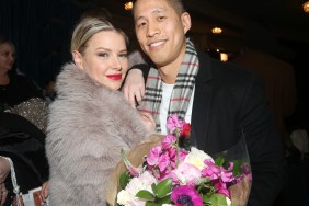 Ariana Madix and Daniel Wai holding a bouquet of flowers