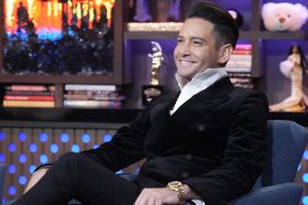 Josh Flagg looking pleased with himself on WWHL.