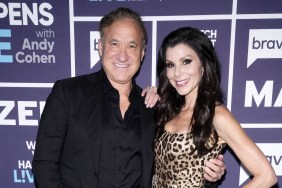 Terry Dubrow with RHOC star Heather at WWHL.