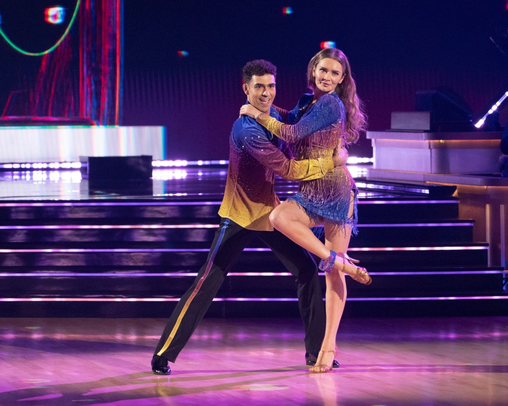 Anna Delvely flaunting her blinged-out ankle monitor on DWTS.