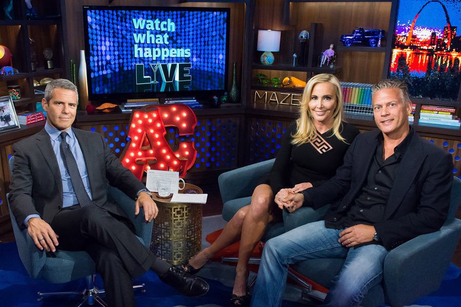 Andy Cohen, Shannon Beador, and David Beador on Watch What Happens Live 