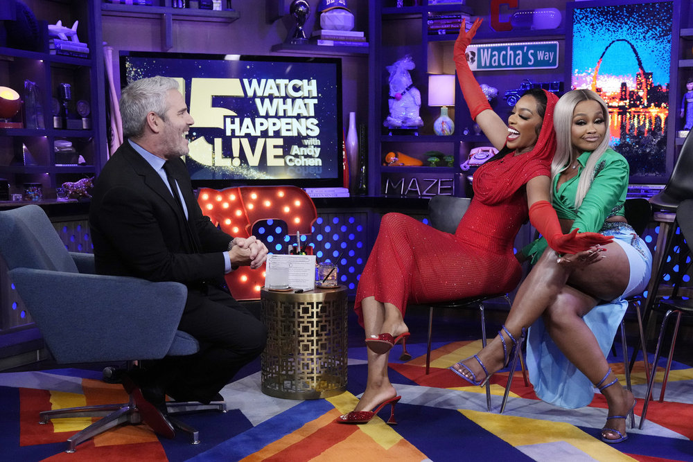 Andy Cohen, Porsha Williams, and Phaedra Parks on Watch What Happens Live