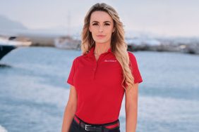 Elena Dubaich for Below Deck Med in a promo shot for Bravo.