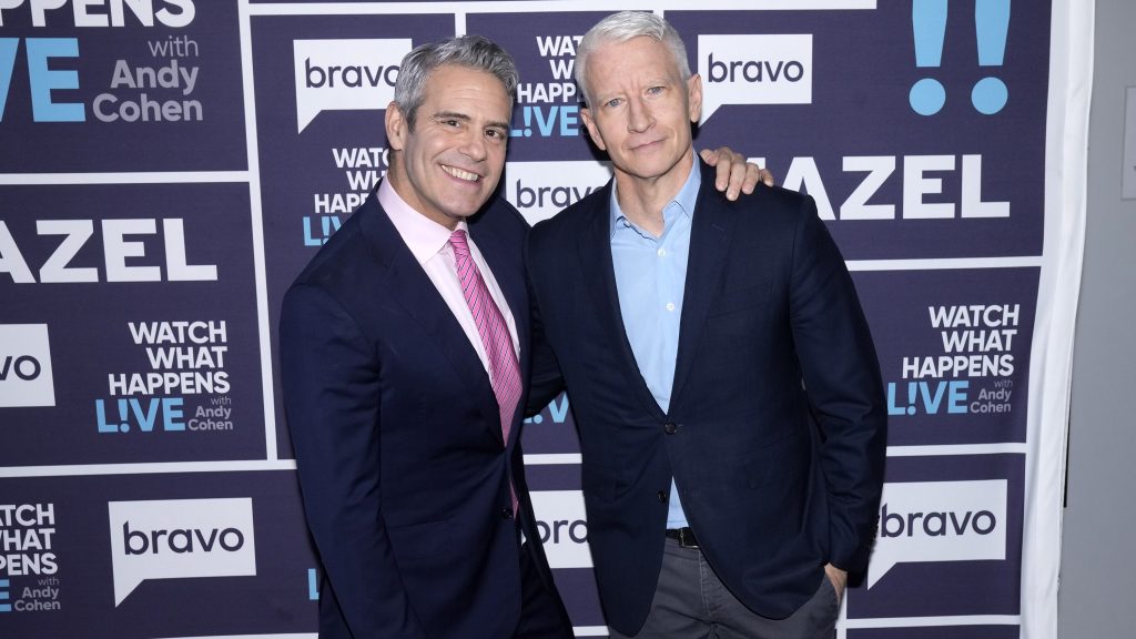 Andy Cohen and Anderson Cooper at WWHL