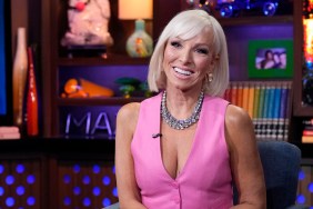 RHONJ's Margaret Josephs wearing a lovely pink dress and smiling on WWHL.