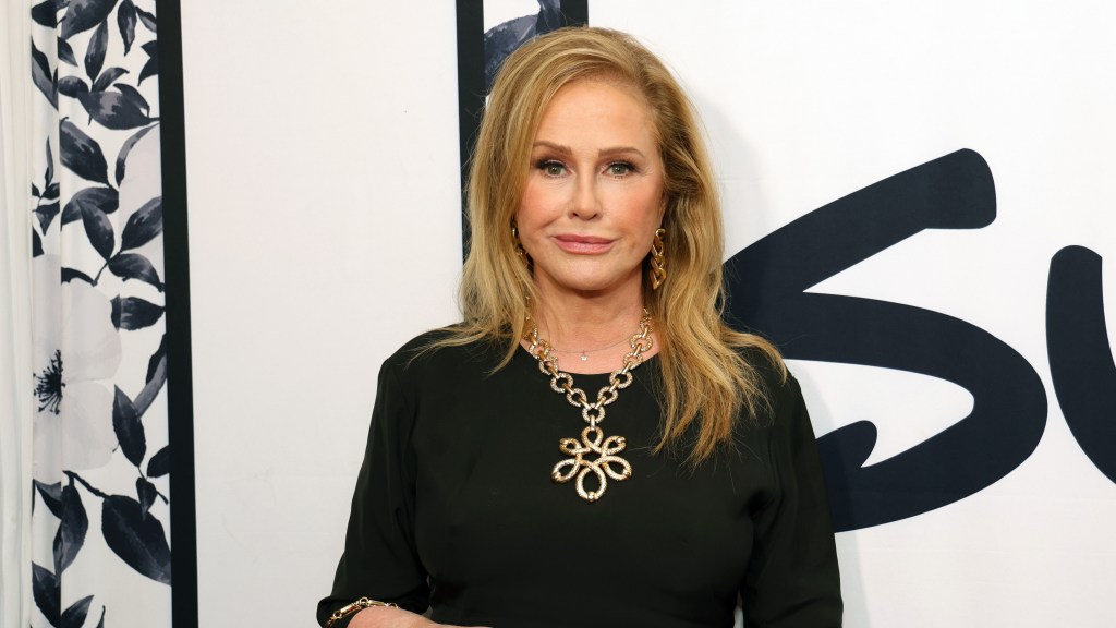 Kathy Hilton, who has provided an update on her sister Kim Richards