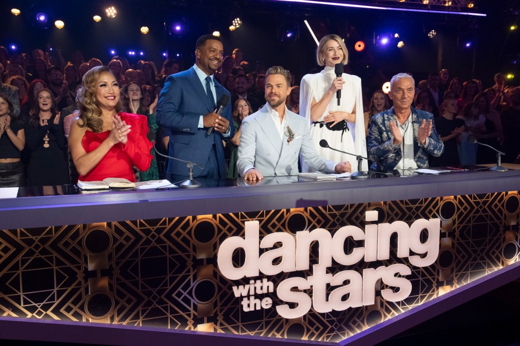 CARRIE ANN INABA, ALFONSO RIBEIRO, DEREK HOUGH, JULIANNE HOUGH, and BRUNO TONIOLI on Dancing with the Stars