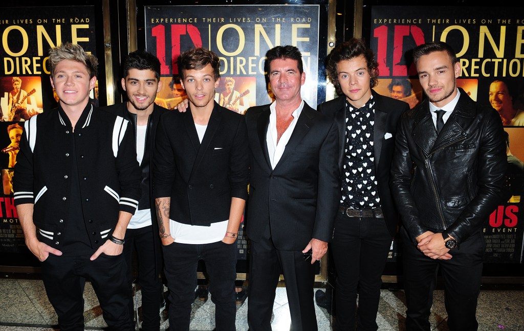 Simon Cowell with One Direction.