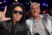 Gene Simmons with Bruno while guest-judging DWTS.