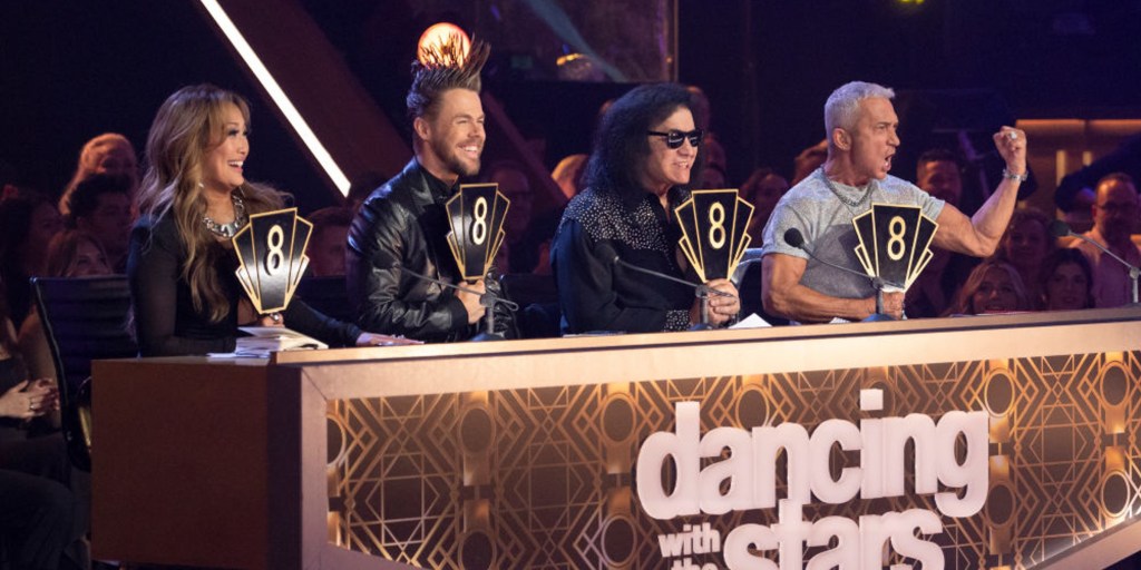 Gene Simmons on the DWTS judges panel. 