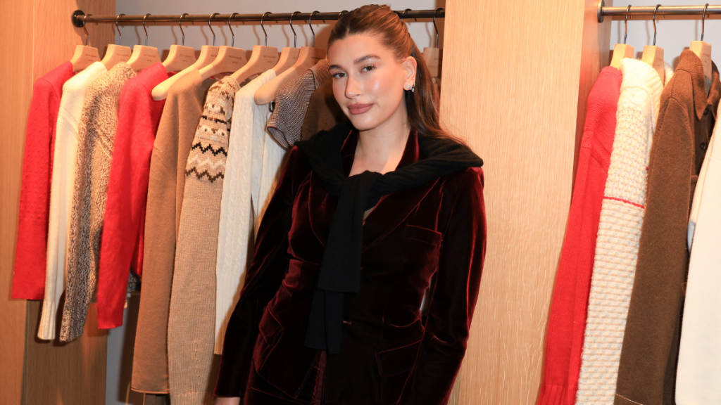 Hailey Bieber Beverly Hills minidress blazer photos