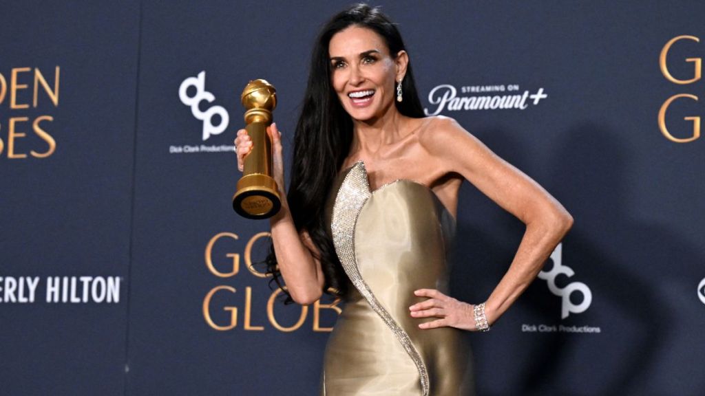 Demi Moore Golden Globes 2025