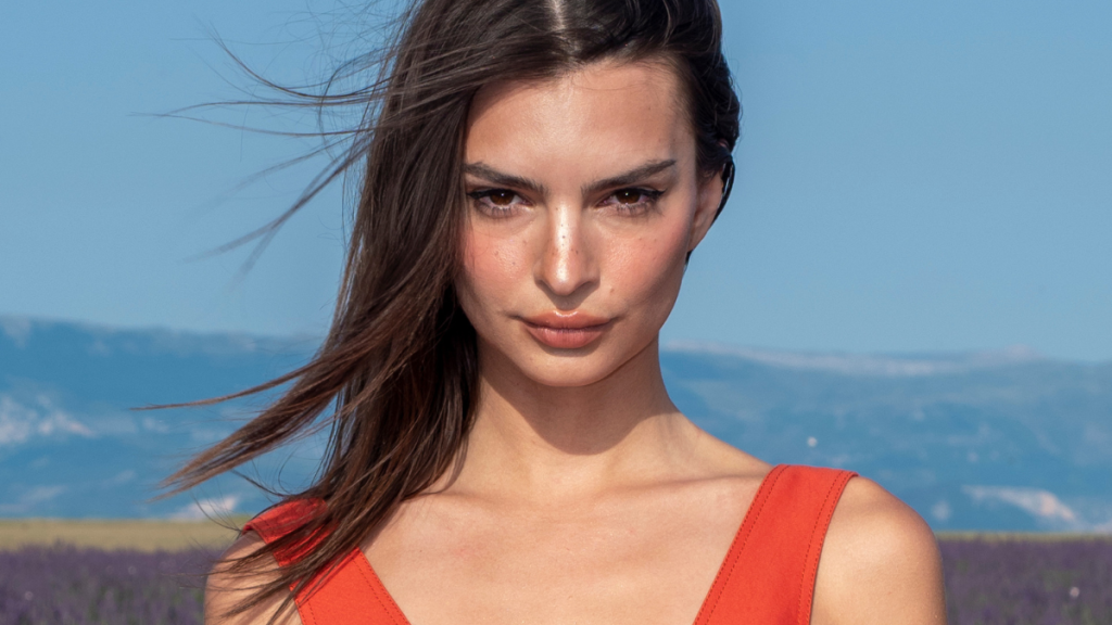 Emily Ratajkowski attends the Jacquemus Spring Summer 2020 show on June 24, 2019 in Valensole, France.