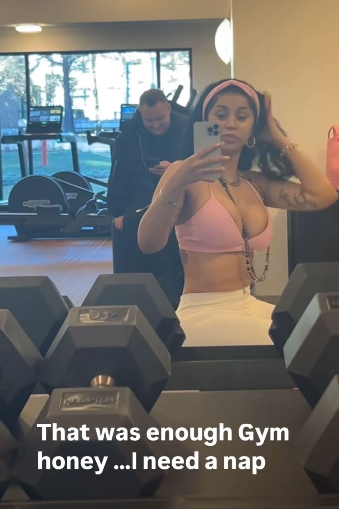 Cardi B gym