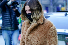 Hailey Bieber goes shopping in Soho on February 21, 2021 in New York City.