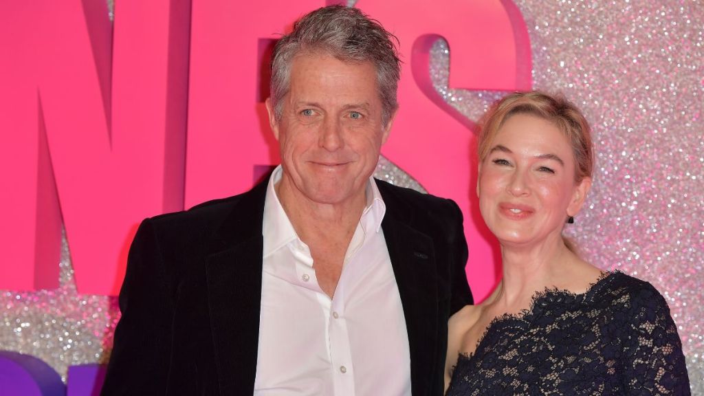 Hugh Grant and Renée Zellweger attend the ""Bridget Jones: Mad About The Boy" - Bridget Jones : Folle De Lui" Premiere on January 27, 2025 in Paris, France.