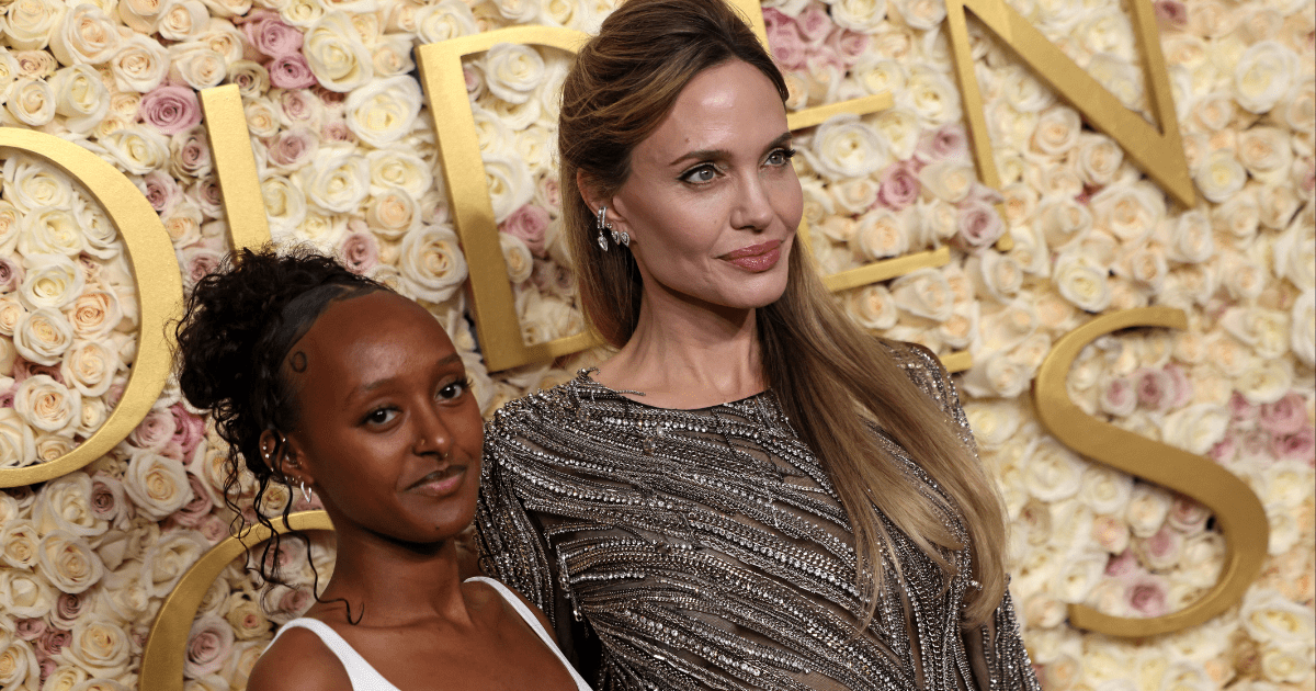 Angelina Jolie & Daughter Zahara Pose Together at Golden Globe Awards 2025