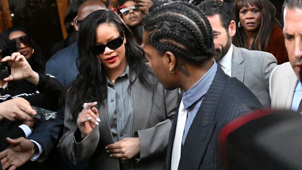 Rihanna is seen arriving at court on February 18, 2025 in Los Angeles, California.