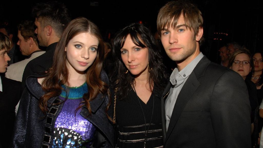 Actress Michelle Trachtenberg, publicist Lori Levine and actor Chace Crawford attend the Entertainment Weekly & Vavoom Annual Upfront Party at the Bowery Hotel on May 13, 2008 in New York City.