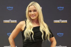 LSU Tigers gymnast Livvy Dunne visit the golden carpet during The Money Game World Premiere at Pete Maravich Assembly Center on September 4, 2024 in Baton Rouge, Louisiana.