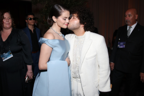 Selena Gomez and Benny Blanco at the 82nd Golden Globe Awards, held at the Beverly Hilton Hotel in Los Angeles on January 5, 2025.