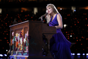 Taylor Swift performs onstage during The Eras Tour at Hard Rock Stadium on October 19, 2024 in Miami Gardens, Florida.