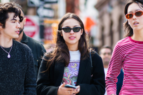 Conan Gray and Olivia Rodrigo are seen in the West Village on April 07, 2024 in New York City.