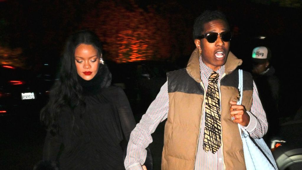 Rihanna and ASAP Rocky are seen on December 17, 2024 in Los Angeles, California.