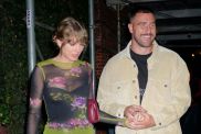 Taylor Swift and Travis Kelce have dinner at Waverly Inn on October 15, 2023 in New York City.