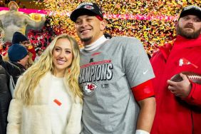 brittany and Patric mahomes Super Bowl 2025