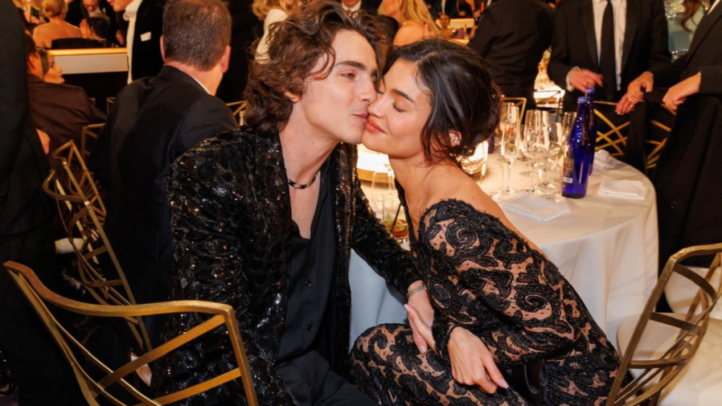 Timothee Chalamet Kylie Jenner BAFTA video PDA