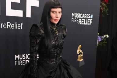 Lady Gaga in 67th Grammys Awards 2025 (Photo Credit: Jon Kopaloff / Stringer, Getty Images)