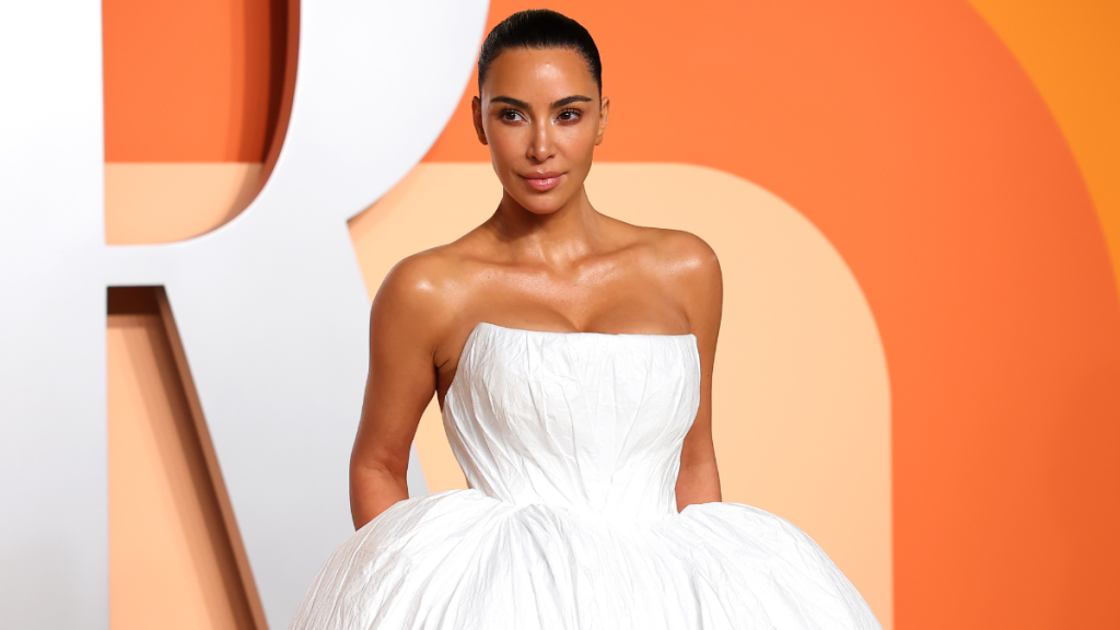 Kim Kardashian Balenciaga gown photos Oscars after-party